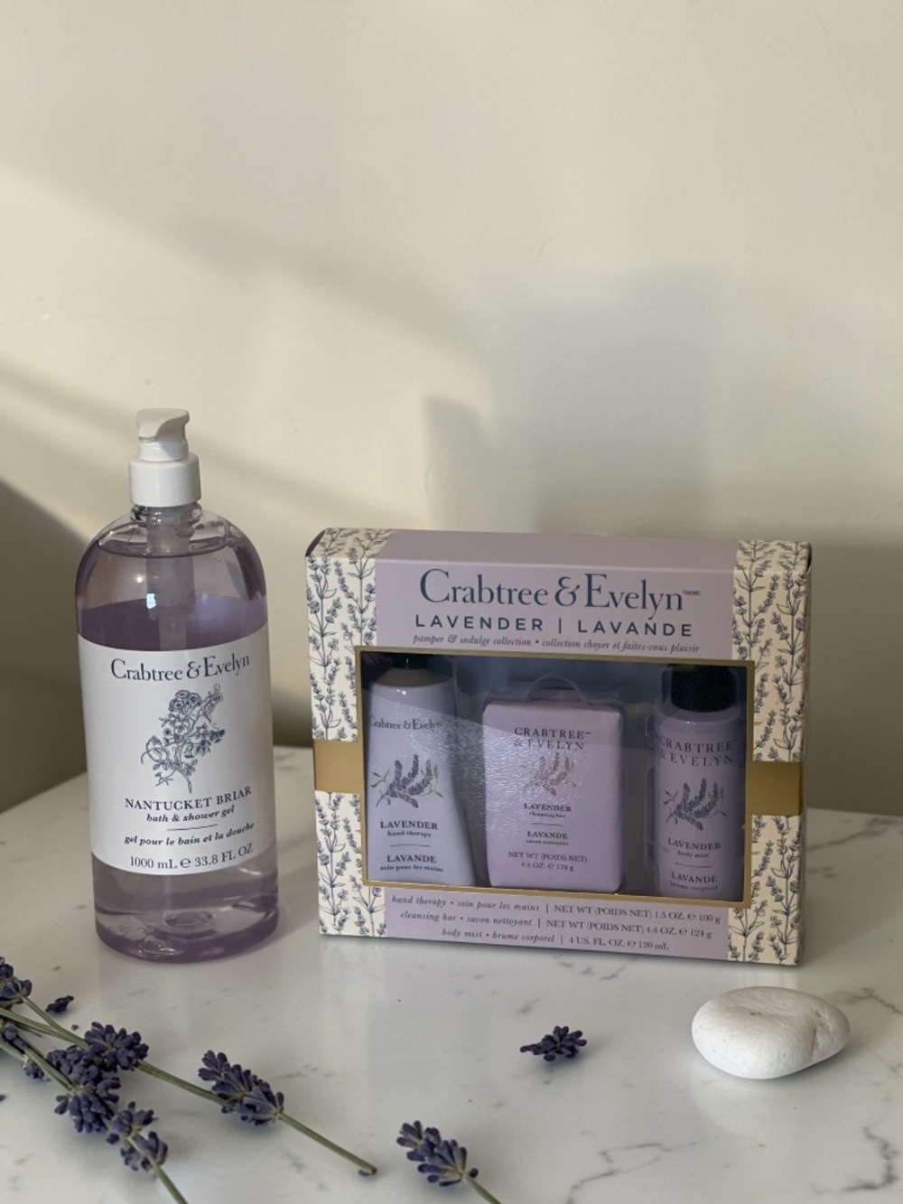 Crabtree & Evelyn Nantucket Briar + Lavender Spa Gift Set | Luxury Bundle